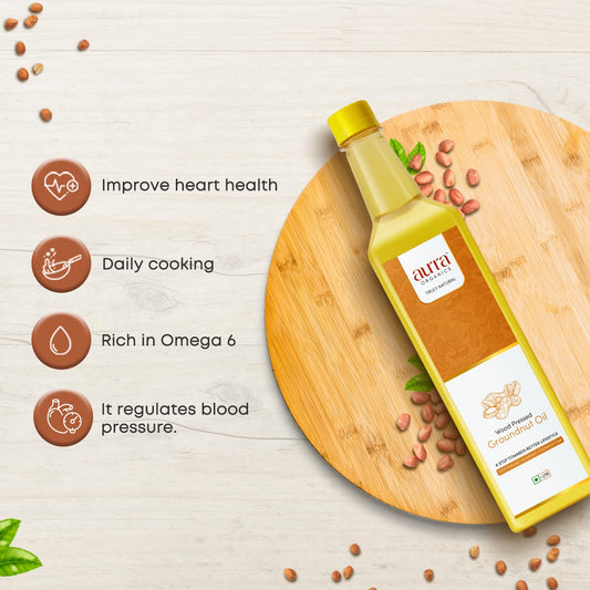 Aurra Organics Wood Pressed Groundnut Oil
