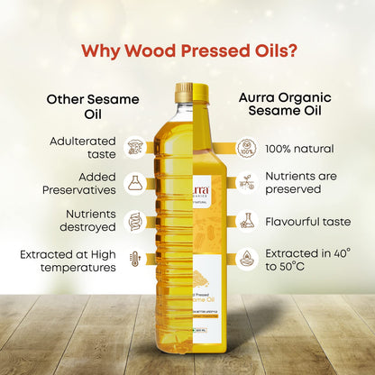Aurra Organics- Cold Pressed Sesame(Gingelly) Oil